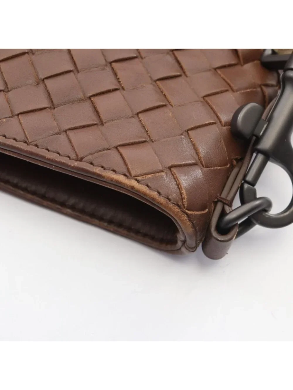 Bottega Veneta Shoulder Bag Intrecciato Brown Leather